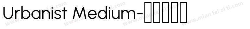 Urbanist Medium字体转换